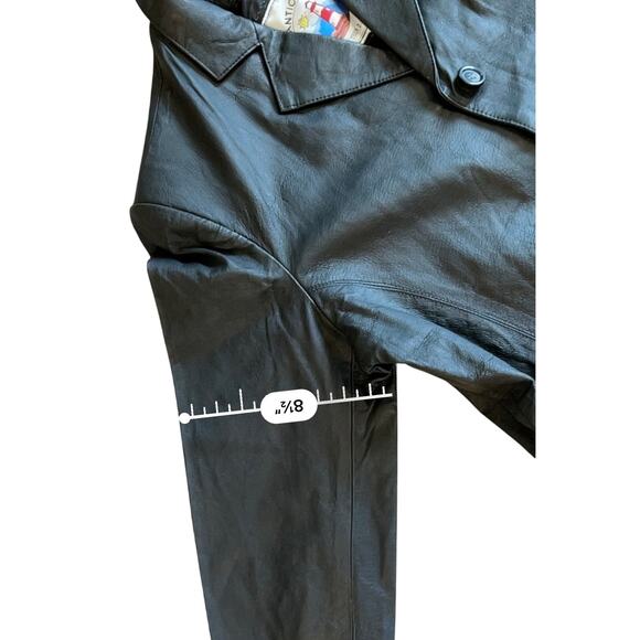 Atlantic Beach Long Collared Black Leather Trench Coat 1X NWT Streetwear‎ Edgy - Picture 6 of 14
